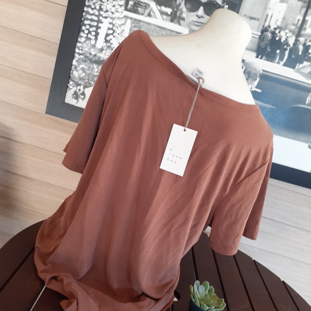 A New Day Brown Top Size XXL - Picture 2 of 5